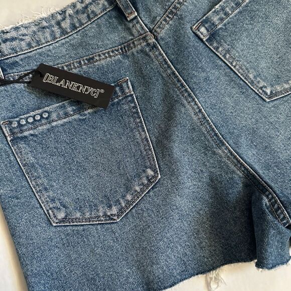 New with tags Blank NYC Distressed Denim High Waisted Cut Off Shorts - Picture 12 of 14
